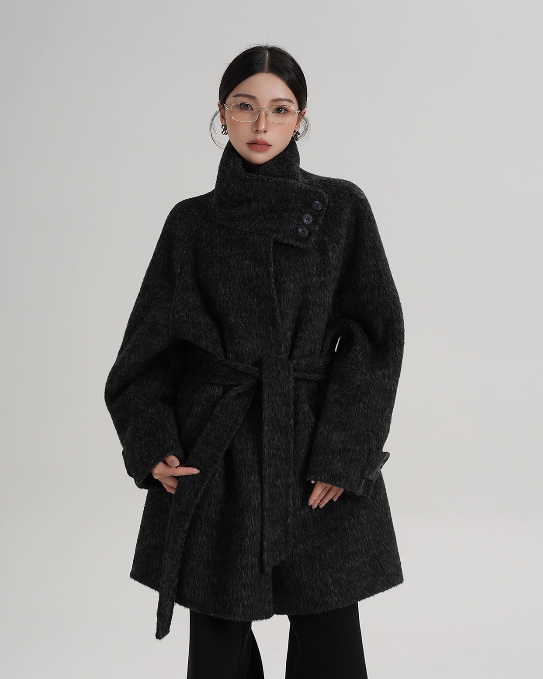 Stand Collar Wool Coat SRS0364