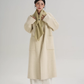 Scarf Collarless Coat SRS0412