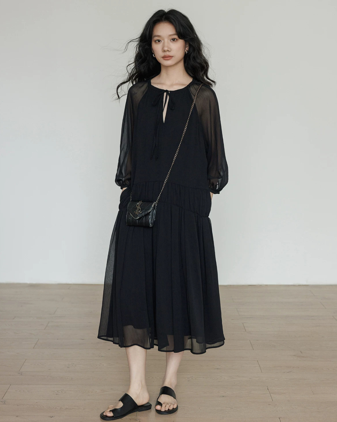 Feminine Tiered Long Dress VAS0197