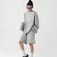 Loose Silhouette Long Sleeve Top / Wide Half Pants ACS0249