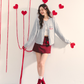 Plaid Spliced Hood Hoodie / Mini Skirt / Flare Pants ASG0066