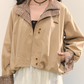 Retro Casual Khaki Jacket / Long-Sleeve Top ASG0052