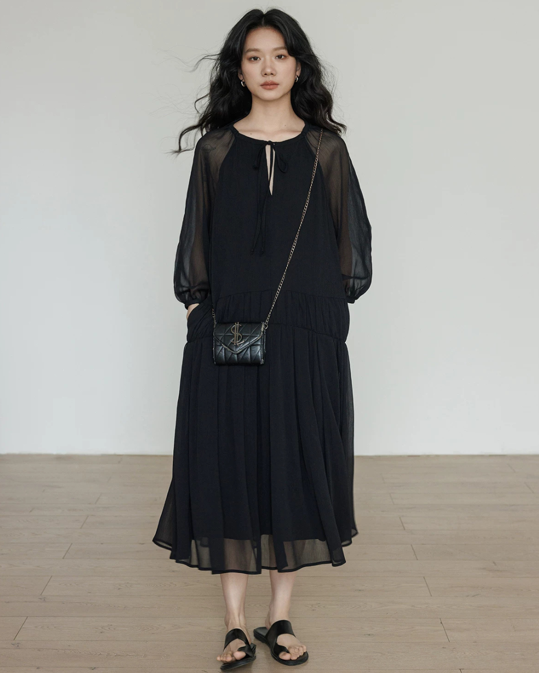 Feminine Tiered Long Dress VAS0197