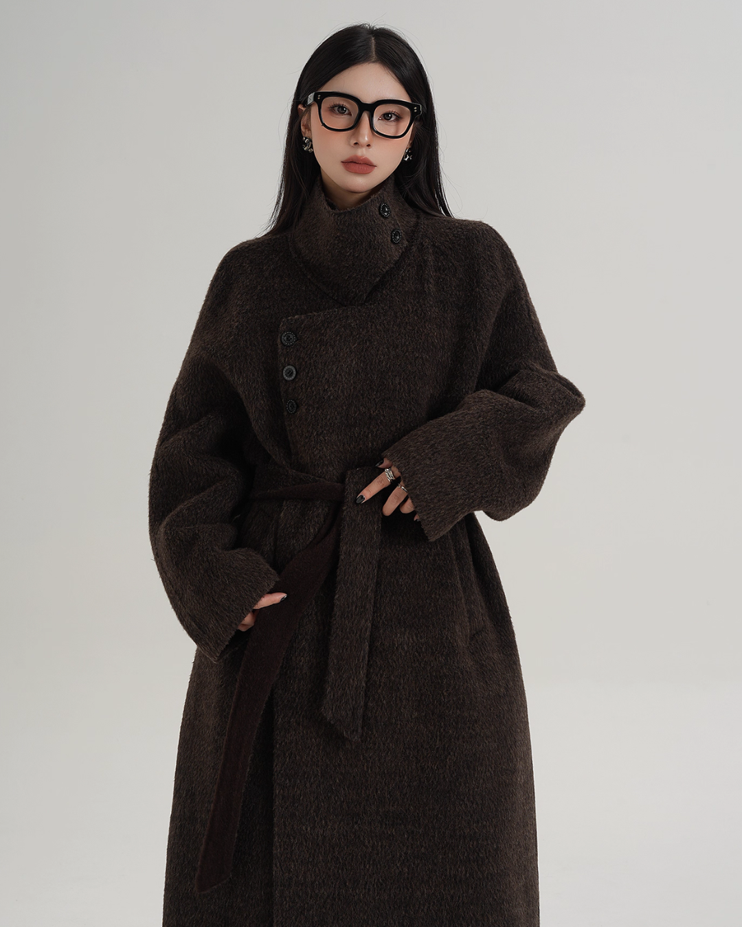 Stand Collar Long Coat SRS0368