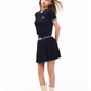Polo Rib Knit Top / Pleated Skirt MDB0001