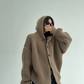 Oversized Hooded Knit Cardigan YLS1059