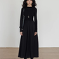Mock Neck Top Docking Flare Skirt VAS0183