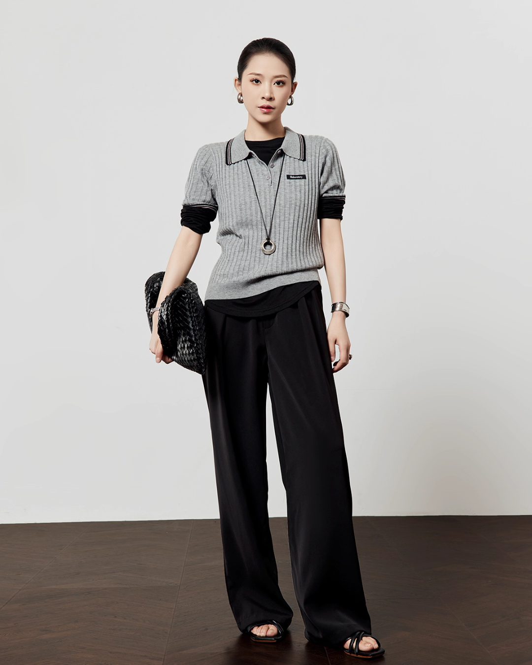 Polo Collar Knit Top LLA0489