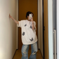 Butterfly Patch Short Sleeve T-Shirt YLS0836