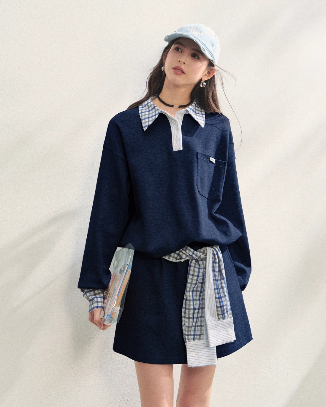 Paid Collar Polo Knit / Mini Skirt ASG0072