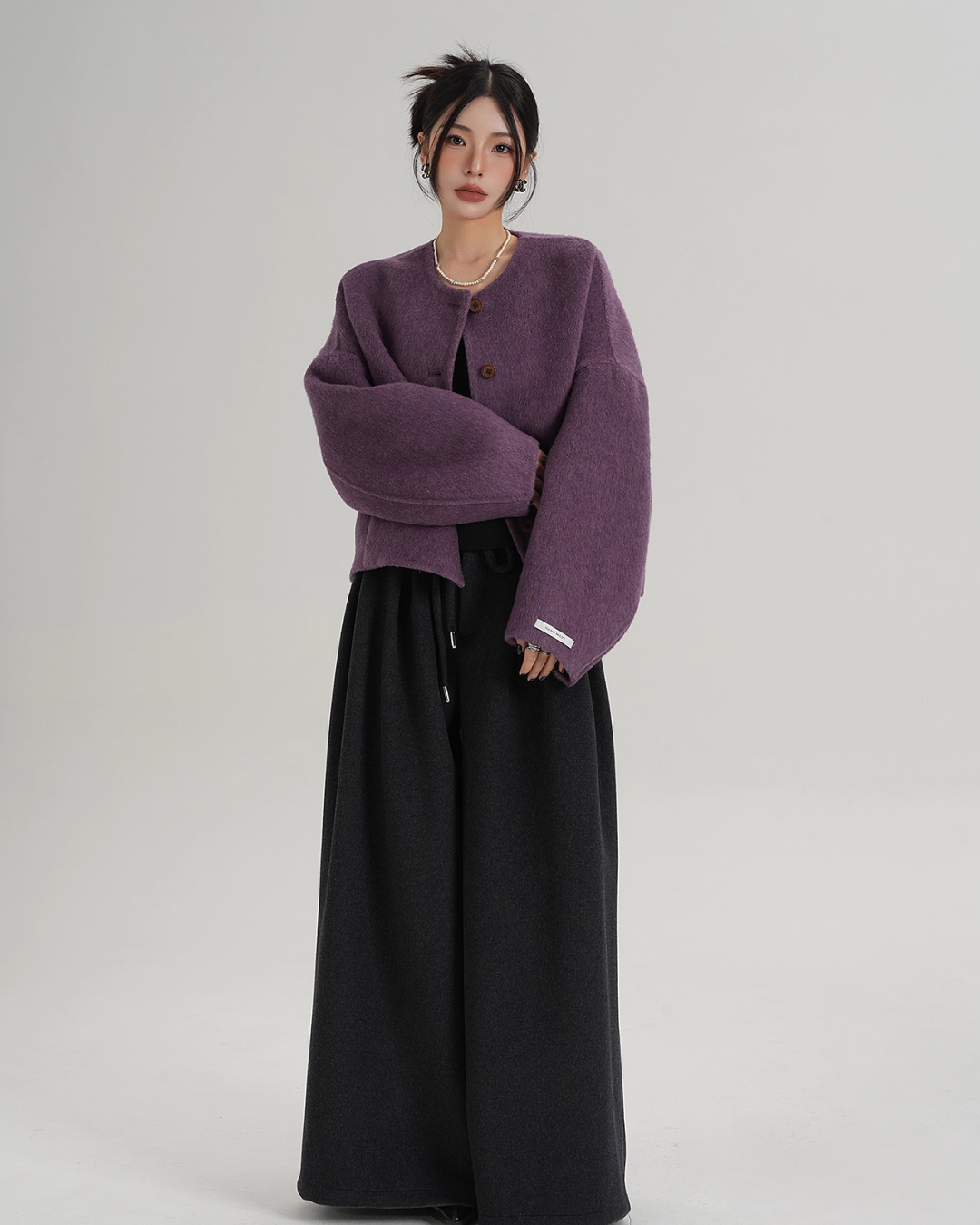 Crew Neck Knit Cardigan SRS0369