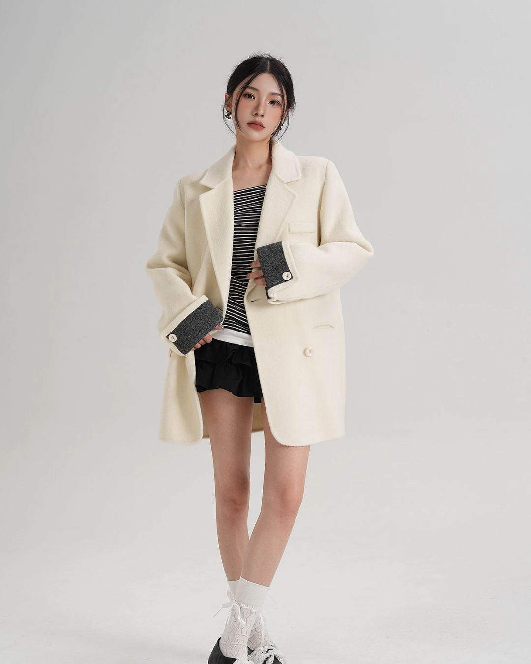 Back Sleeve Wool Blazer SRS0360