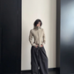 High-Neck Hooded Zip-Up Hoodie YLS1057