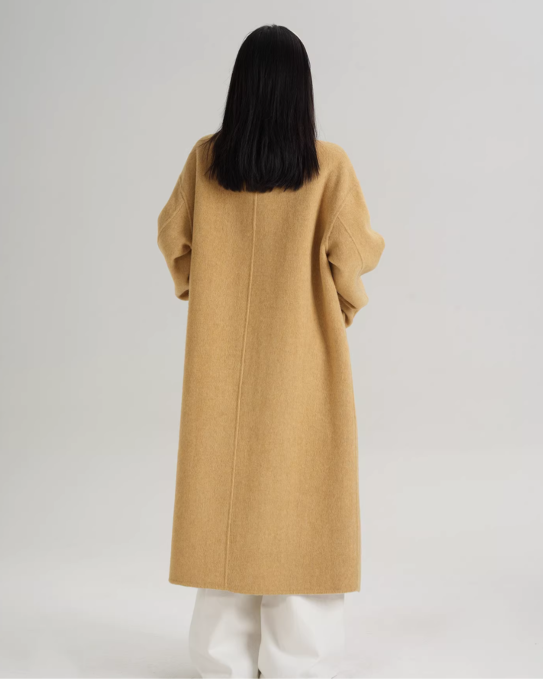 Scarf Collarless Coat SRS0412