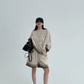 Gradient Loose Long Sleeve Top / Half Pants YLS0885