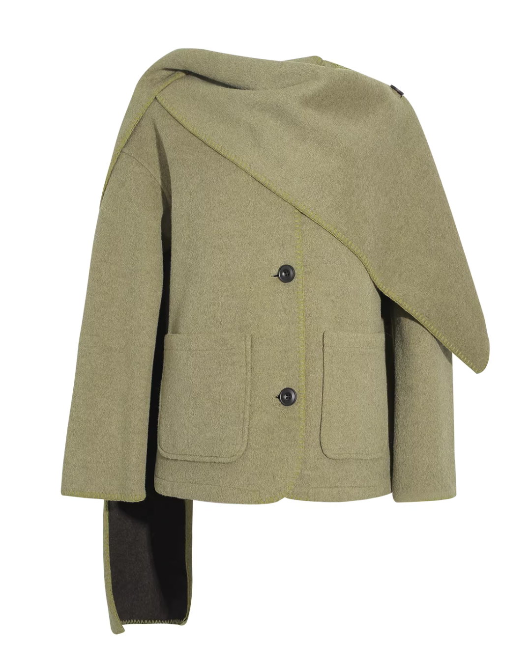 Scarf Collar Wool Coat WDB0004