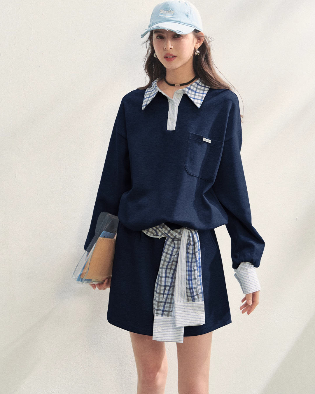Paid Collar Polo Knit / Mini Skirt ASG0072