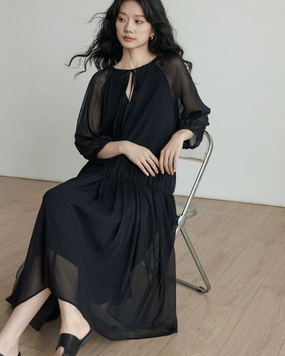 Feminine Tiered Long Dress VAS0197