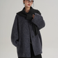 Hood Scarf Mid Length Wool Coat SRS0358