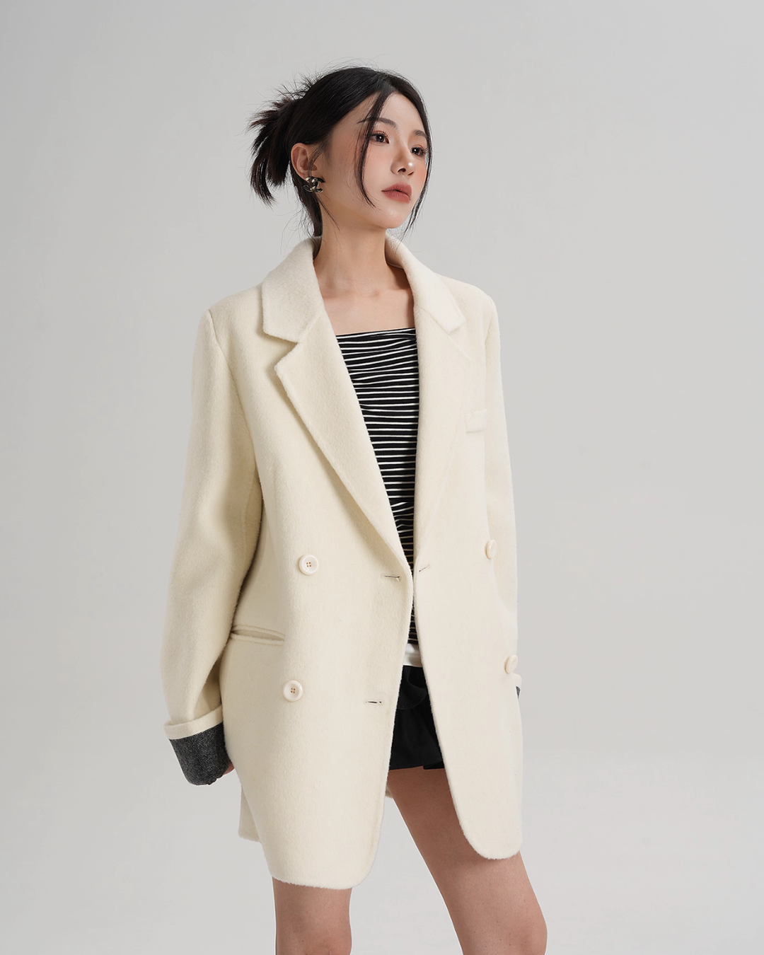 Back Sleeve Wool Blazer SRS0360