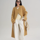Scarf Collarless Coat SRS0412