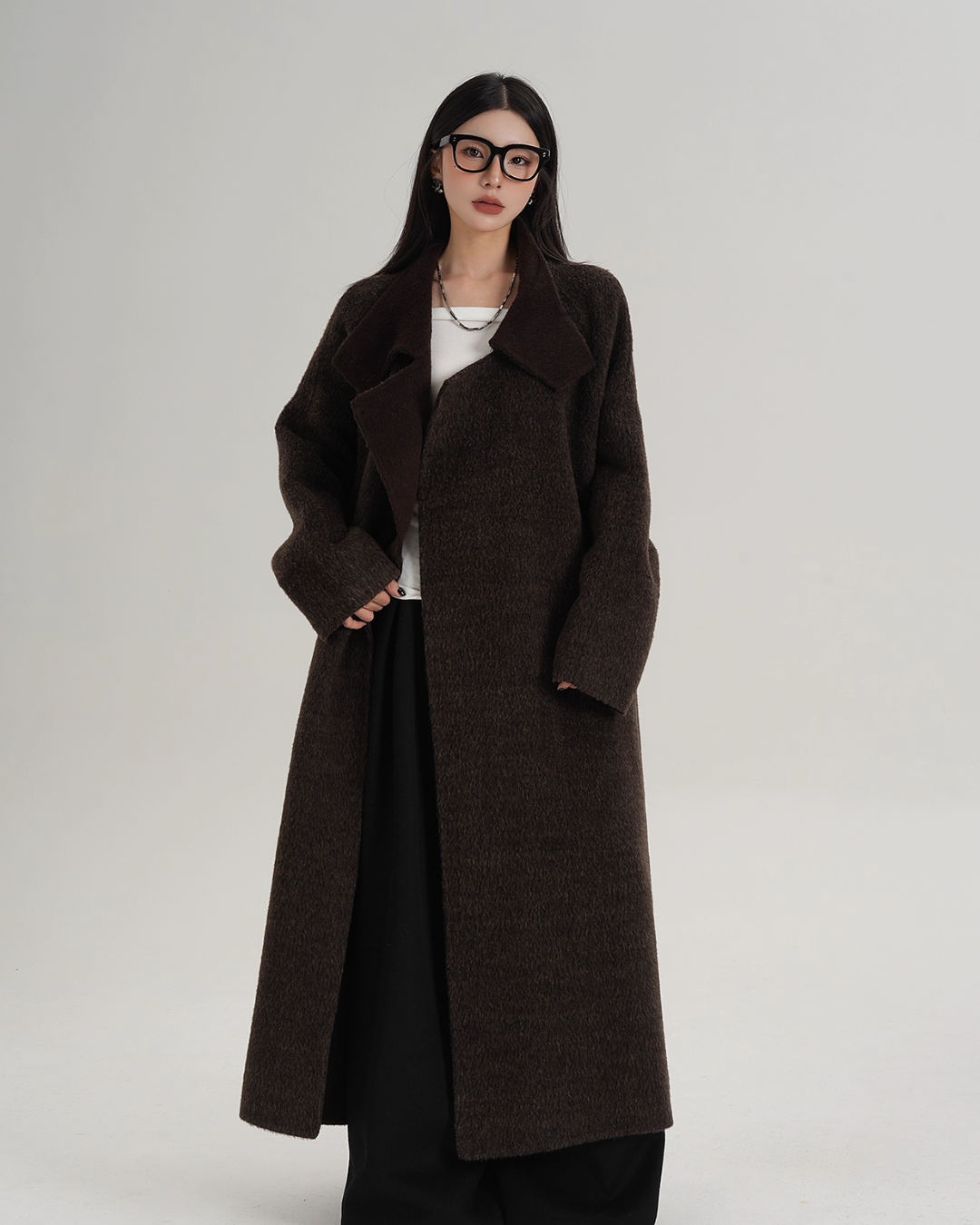 Stand Collar Long Coat SRS0368