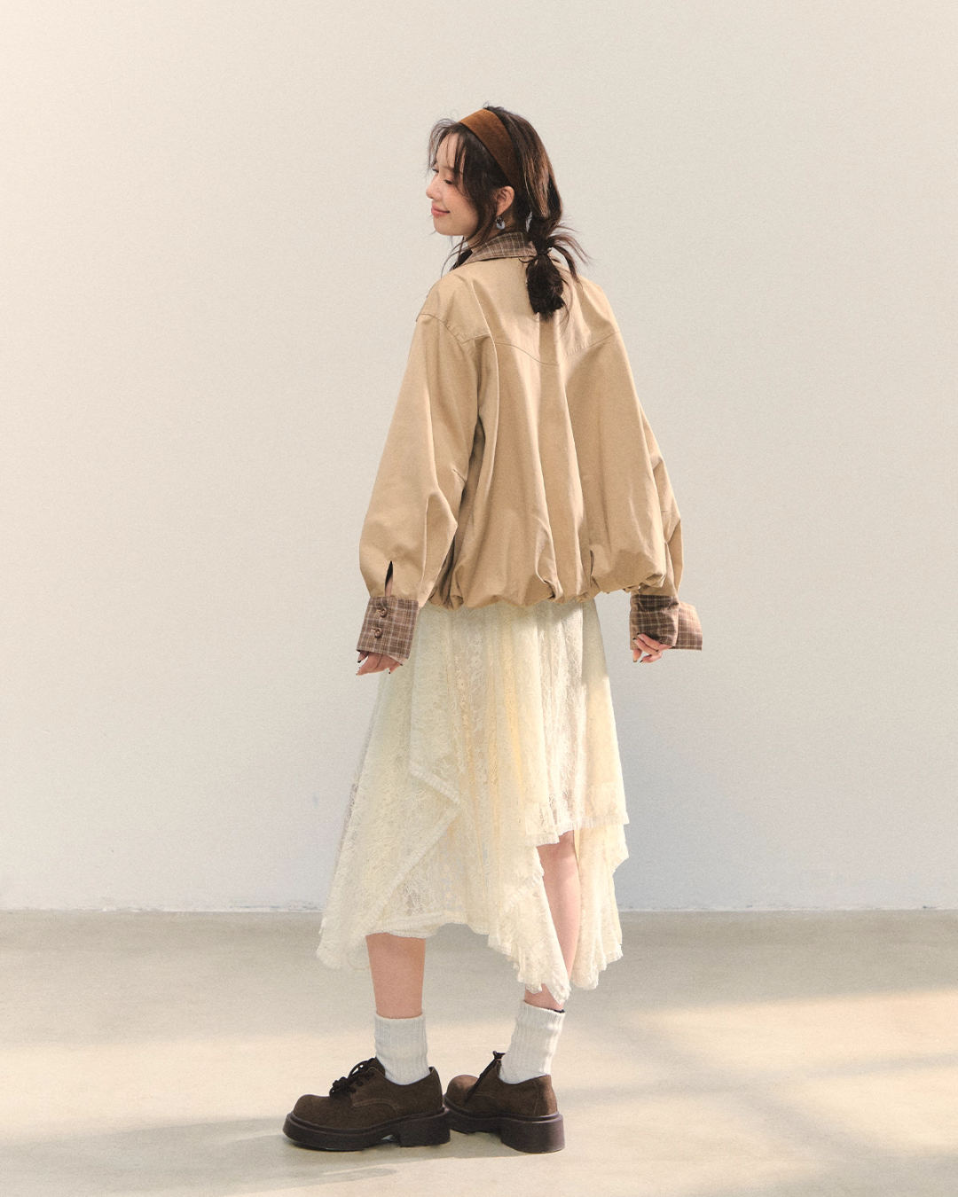 Retro Casual Khaki Jacket / Long-Sleeve Top ASG0052