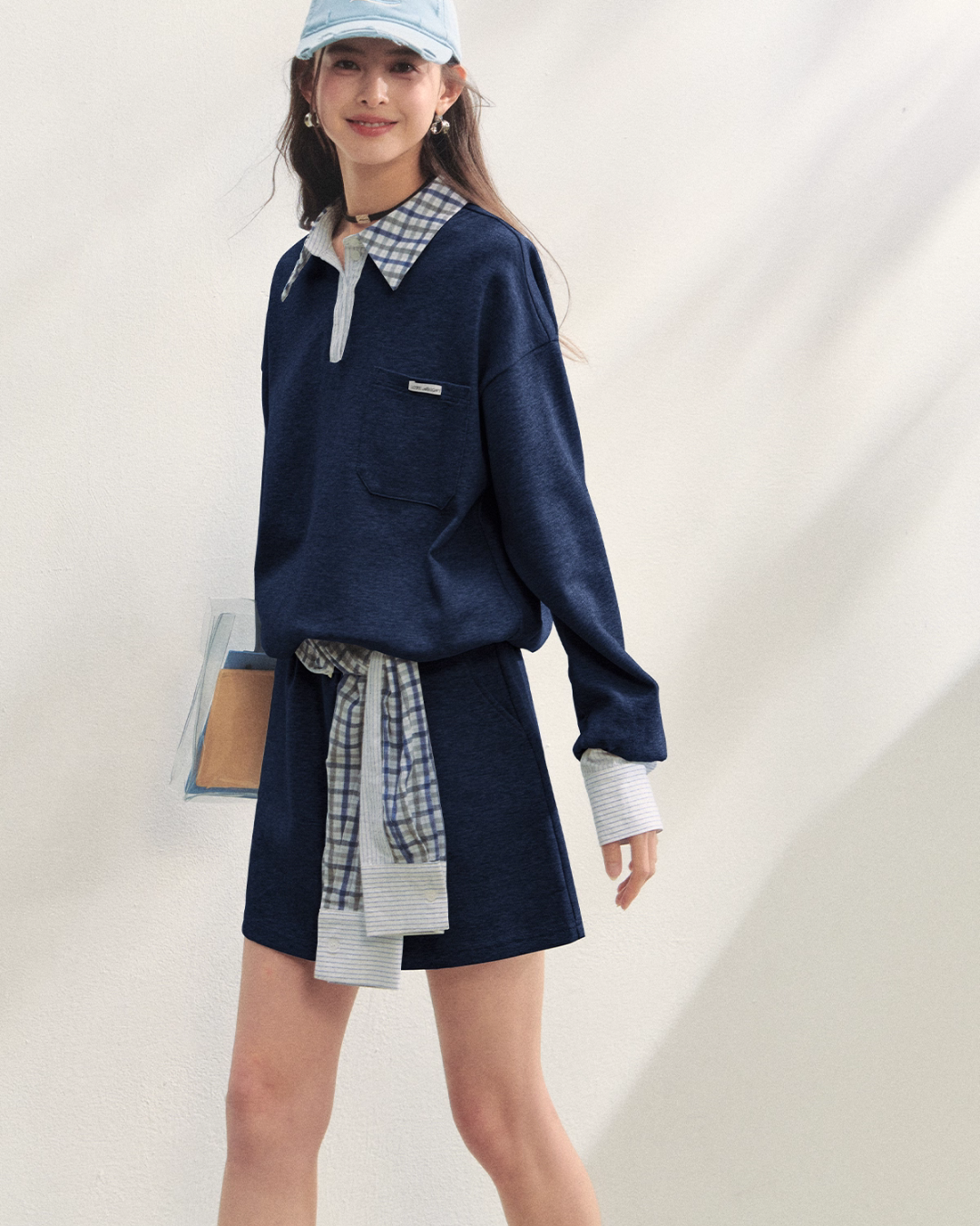 Paid Collar Polo Knit / Mini Skirt ASG0072