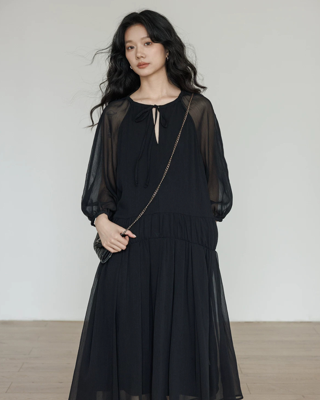 Feminine Tiered Long Dress VAS0197