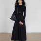 Mock Neck Top Docking Flare Skirt VAS0183