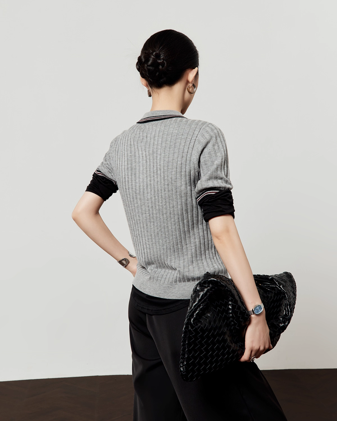 Polo Collar Knit Top LLA0489