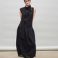 French Ribbon Sleeveless Top / Irregular Tulip Hem Skirt TEO0010