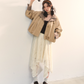 Retro Casual Khaki Jacket / Long-Sleeve Top ASG0052