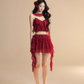 Chiffon Ruffle Tops / Chiffon Skirts LAS0019