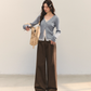 Plaid Spliced Hood Hoodie / Mini Skirt / Flare Pants ASG0066