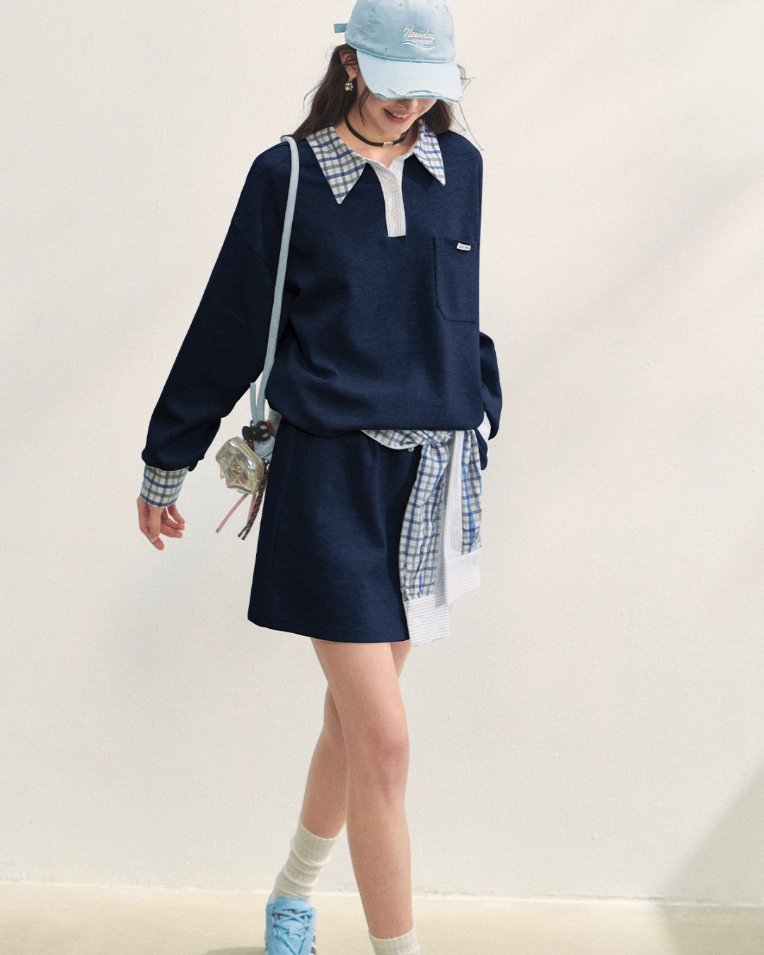 Paid Collar Polo Knit / Mini Skirt ASG0072