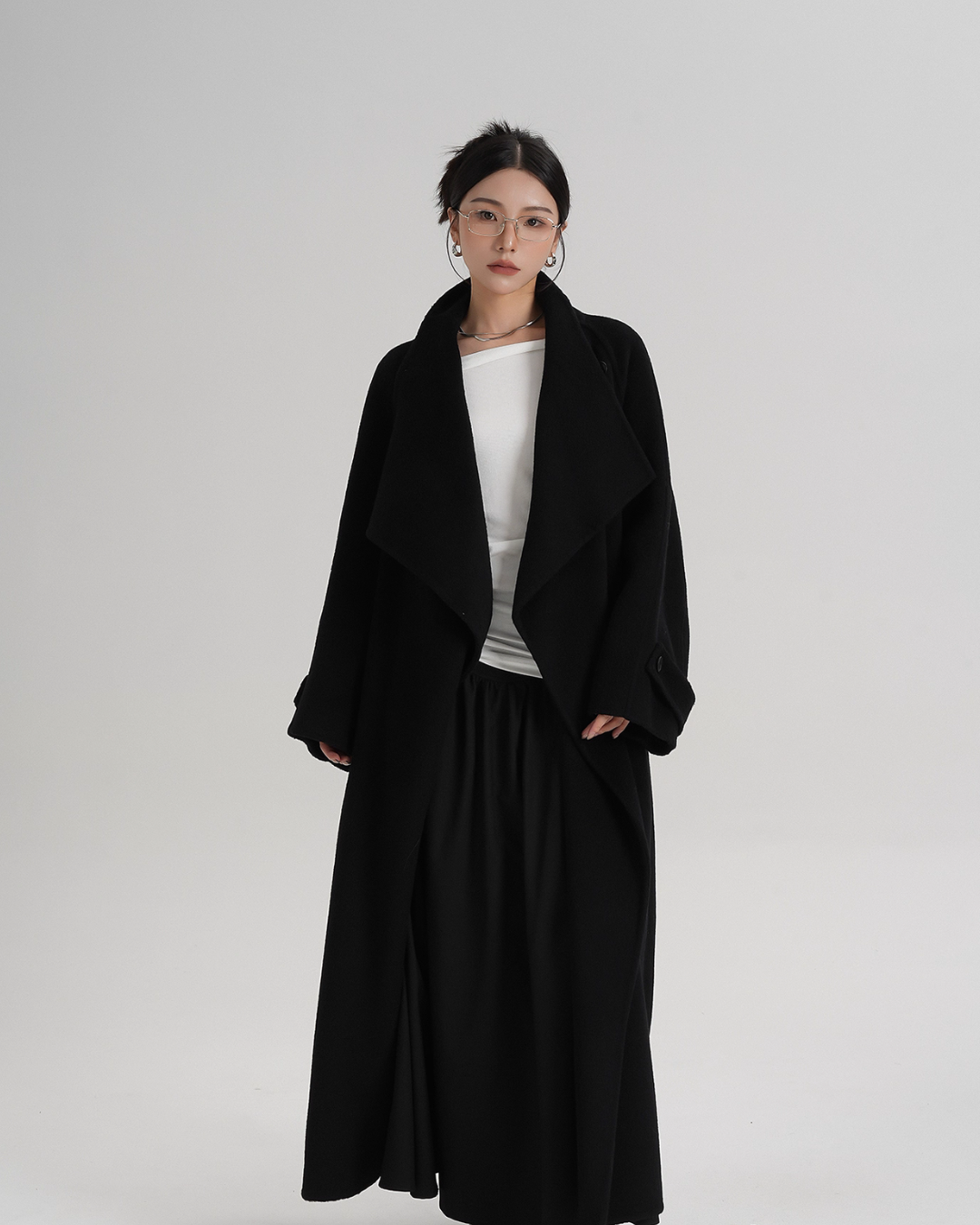Tie Waist Wool Coat SRS0362