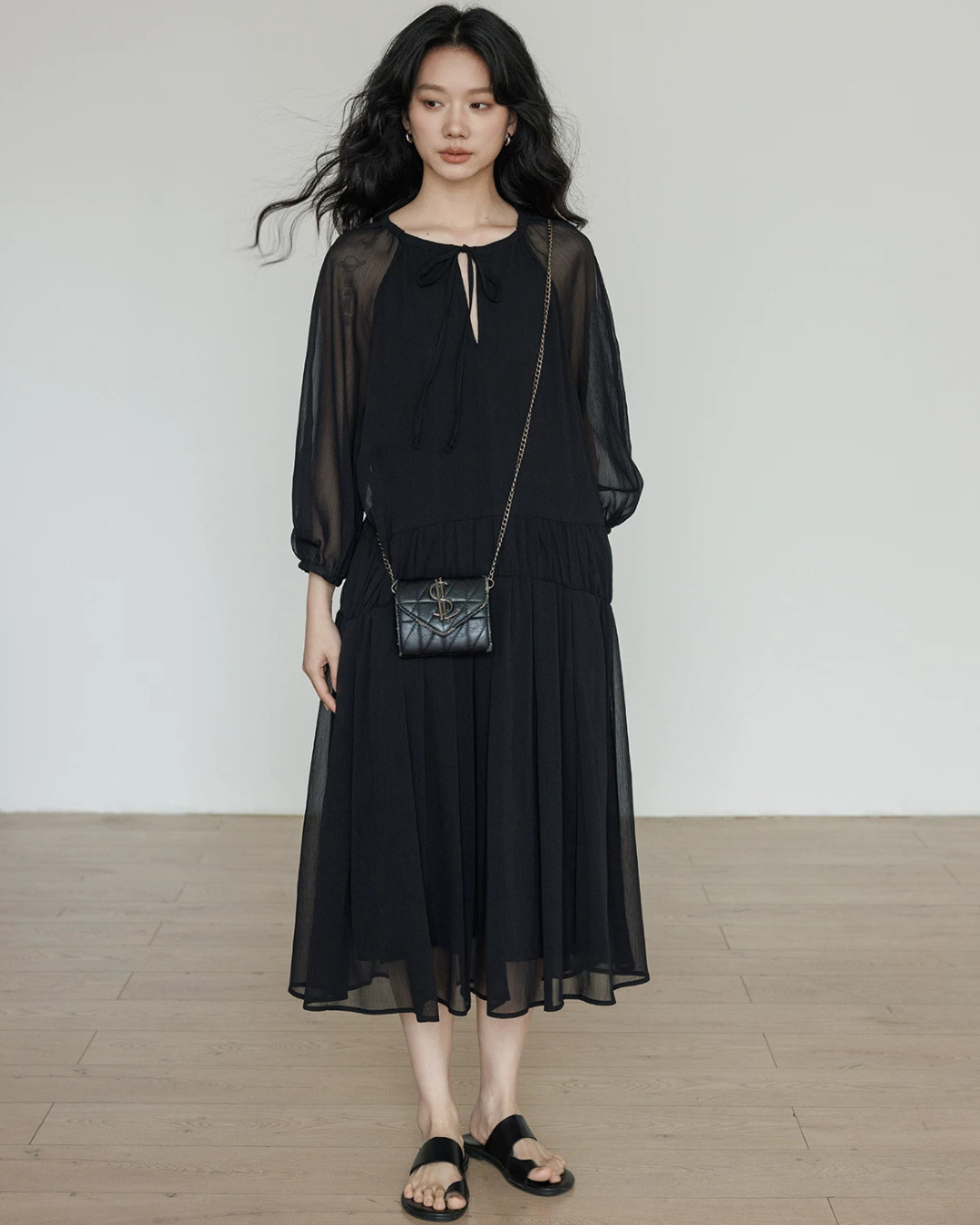 Feminine Tiered Long Dress VAS0197
