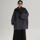 Hood Scarf Mid Length Wool Coat SRS0358