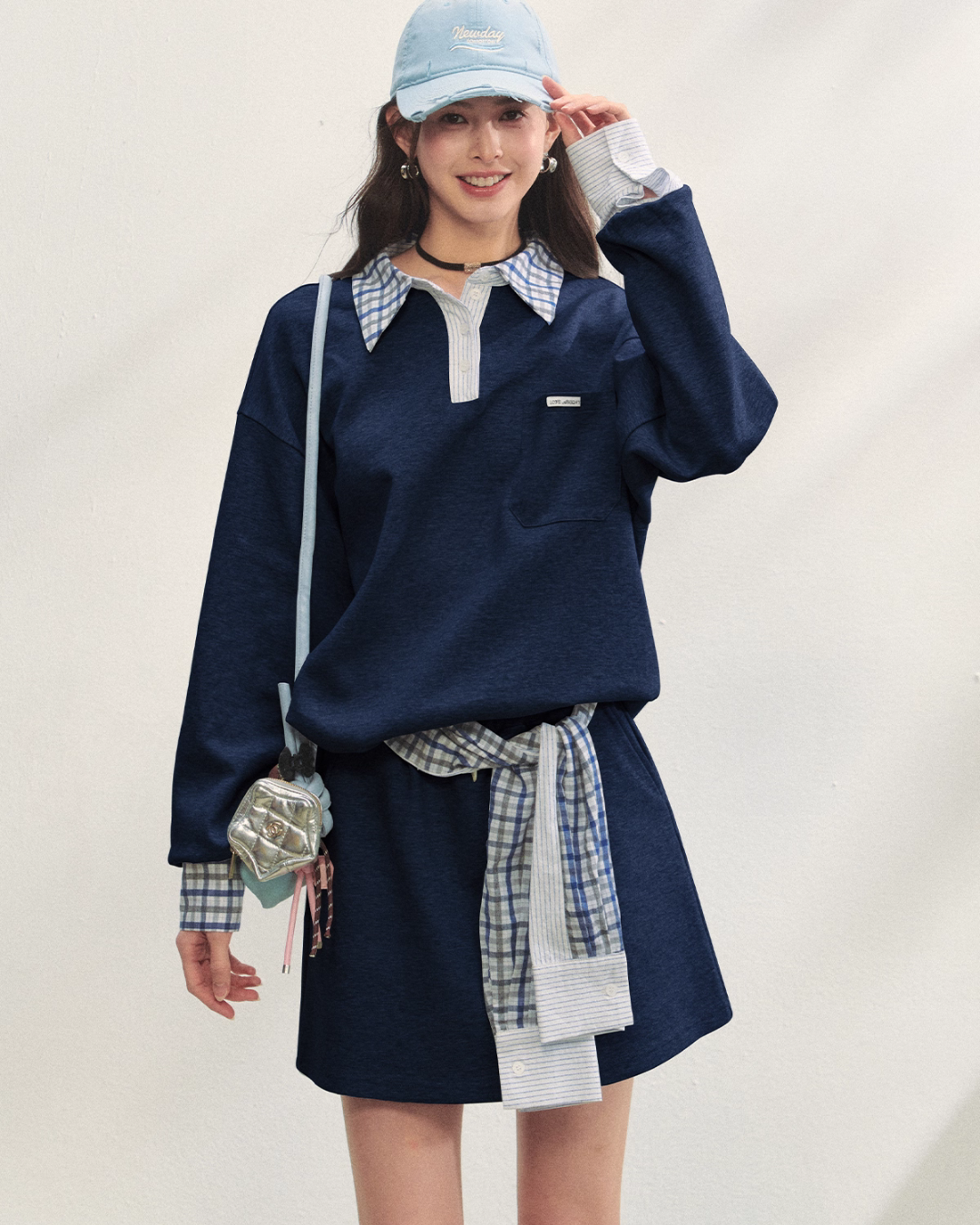 Paid Collar Polo Knit / Mini Skirt ASG0072