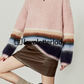 Pastel Striped Pullover Crewneck Knit LLA0391