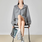 Gray Sequin Hood Jacket / A-Line Half Skirt  FER0039