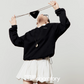 Side Line Black Top / Balloon Skirt Pants LLA0518