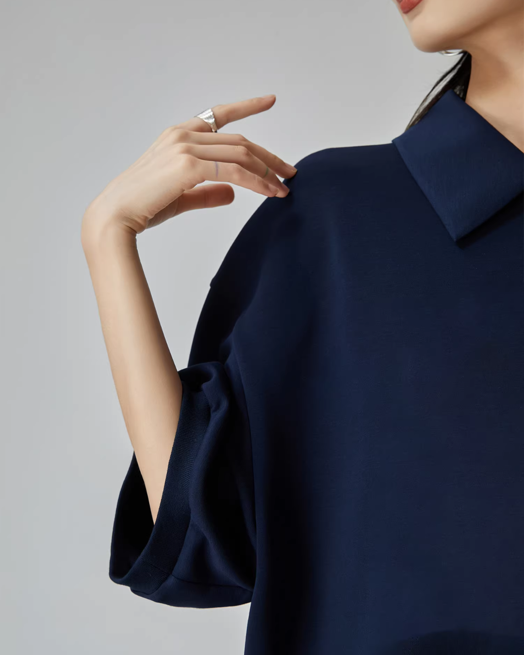 Mixed Material Docking Mini Dress FER0114