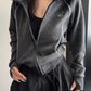 Color-Contrast Stitch Short Jacket YLS1045