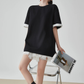 Sleeve Frill Color-Block Pullover FER0160