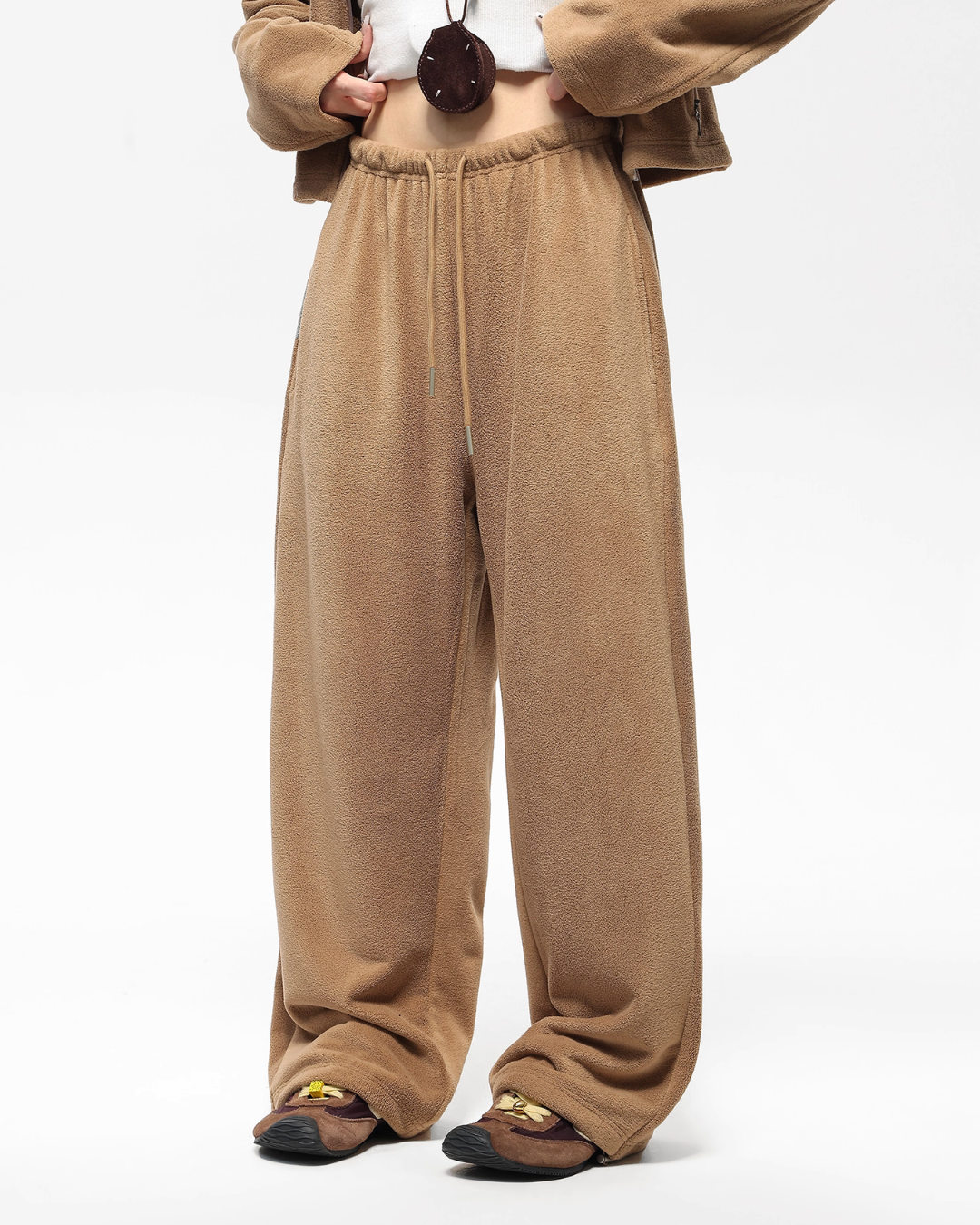 Retro Stand Collar Short Jacket / Sweatpants ACS0302