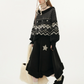 Retro Design Knit & Star Long Skirt MAM0014