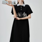 Cat Graphic Polo Long Dress FER0199