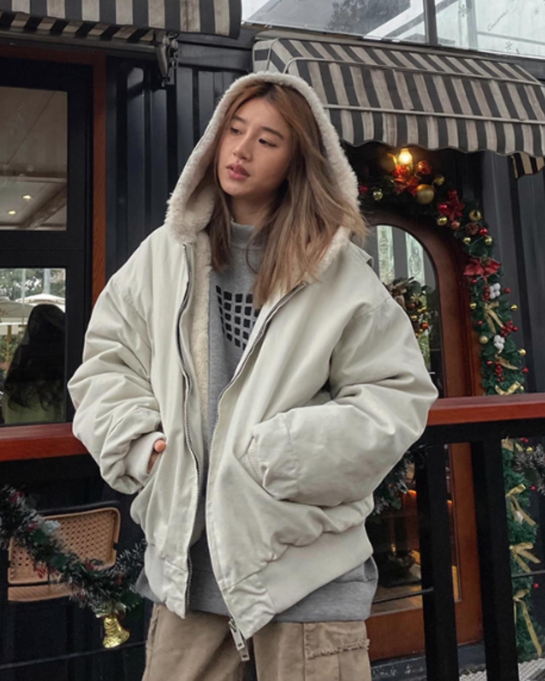 Fur Design Padded Blouson CYE0041